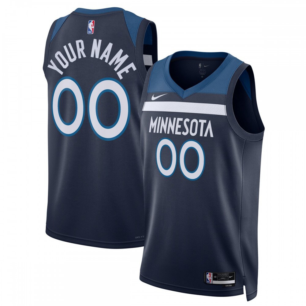 Minnesota Timberwolves Unisex 2022/23 Swingman Custom Jersey Navy - Icon Edition-Pro Kit Vault | Brand New 26/27 Sports Jerseys